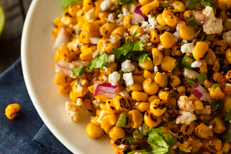 Grilled Peach and Corn Salad